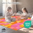 thumbnail image 4 of ODIKA 5'x7' Machine Washable Non-Slip Area Rug, Groovy Swirls Retro Funky Design High Traffic Rug, Peach, 144863, 4 of 7