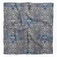 thumbnail image 1 of Bimba Gray Damask Geometric Pure Silk Printed Head Bandanas Summer Neck Wrap Scarf 40 x 40 Inches, 1 of 6