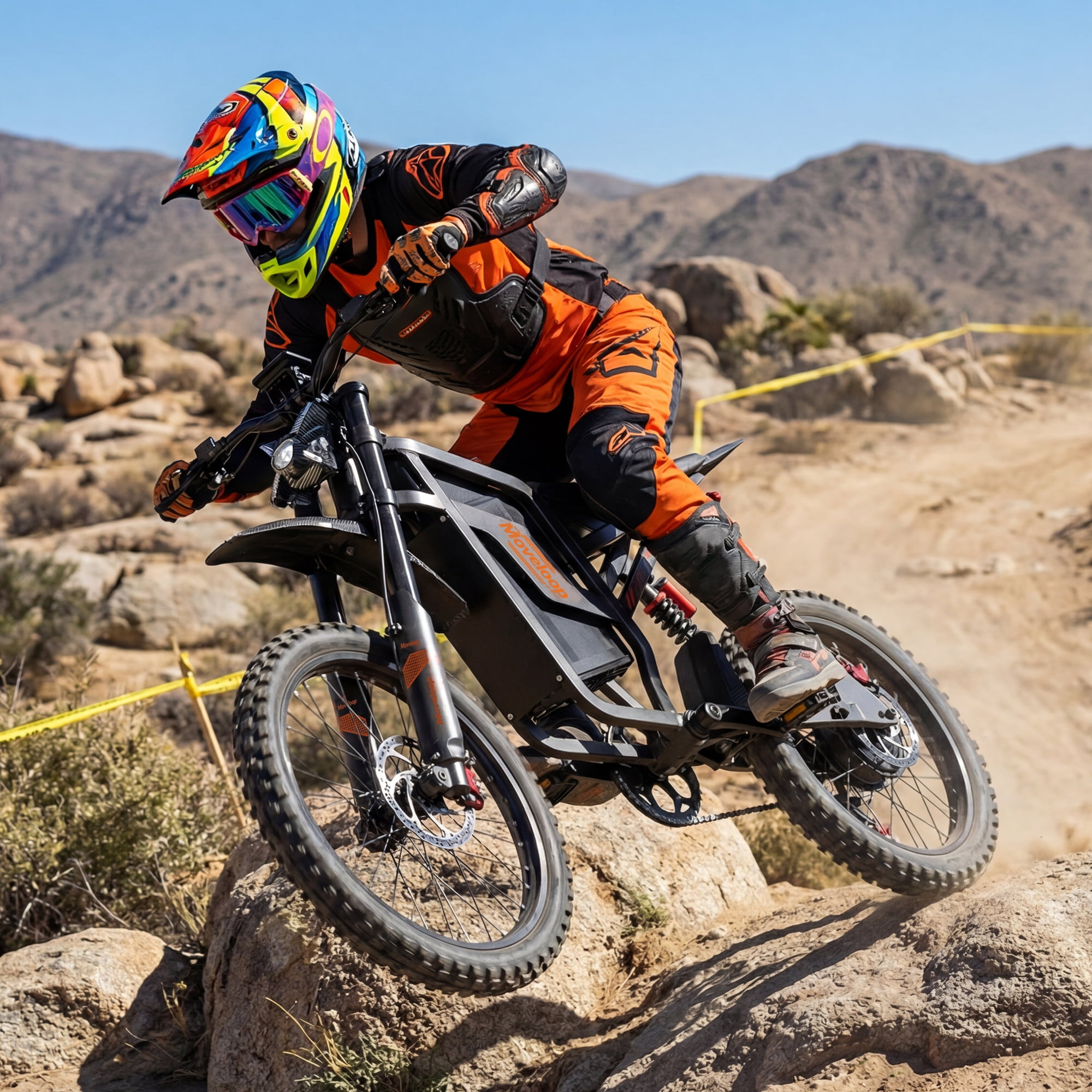 Moveloop Electric Bikes for Adults, 3000W Peak 35MPH Dirt Ebike, 48V 32AH Battery, 19" Off-Road Tire Electric Mountain Bike, UL2849, NFC Unlock