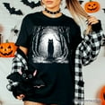 thumbnail image 5 of Haunted Forest Black Cat T-Shirt, Spooky Halloween Night Tee, 5 of 5