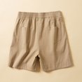 thumbnail image 4 of Women's 5-Inch Drawstring Athletic Shorts - High Waist Elastic Wide Leg Design with Pockets, Moisture-Wicking Casual Sport Shorts,Khaki 2XL, 4 of 5