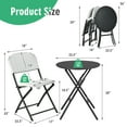 thumbnail image 2 of Patiojoy 3PCS Patio Rattan Furniture Set Outdoor Chairs & Coffee Table Wicker Bistro Table Set for Balcony Lawn Garden, 2 of 10