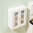 thumbnail image 7 of Joernso Dollhouse Wall Cabinet Realistic Clear Glass Door Mini 1/12 Doll House Miniature Wall Cabinet Model Simulation Furniture Accessories for Bathroom, 7 of 7