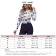 thumbnail image 4 of Top de malla para mujer, camiseta de manga larga con cuello redondo, transpirable, estampada, para fiesta diaria y viajes, 4 of 8