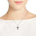 thumbnail image 6 of Faith Icon Cross Black Onyx Inlay Filigree Swirls Sterling Silver Necklace, 6 of 6