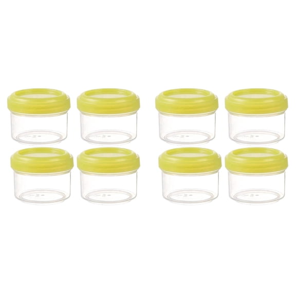 COURAGEDG 8PCS Mini Clear Jars With Leakproof Lids Round Clear Container 35ml Refillable Storage Containers For Home And Kitchen Organizing 2PCS Lettuce Container Bear Proof Container