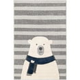 thumbnail image 2 of Unique Loom Whimsy Kids Collection Area Rug - Snowman (4' 1" x 6' 1" Rectangle Gray/Ivory), 2 of 9
