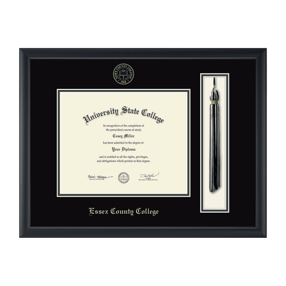 Framerly - Essex County Tassel Diploma Frame In Black Moulding
