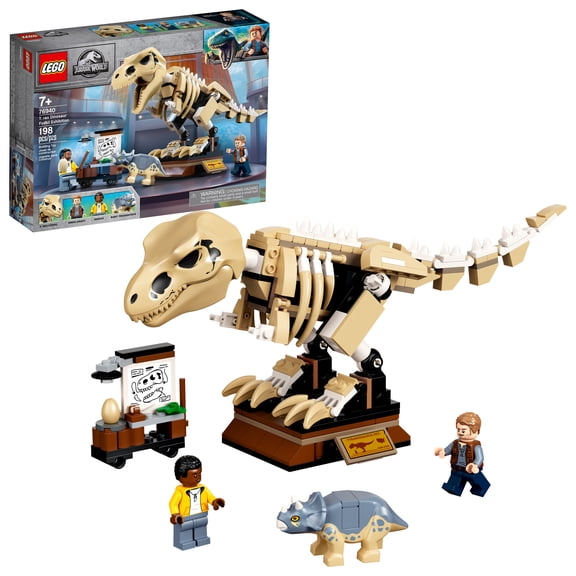 LEGO Jurassic World T. rex Dinosaur Fossil Exhibition 76940 Building Toy Playset (198 Pieces)