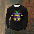 thumbnail image 3 of Camisetas Casuales de los Hombres de Moda Suelta Elástica Fitness Home Carnaval Impreso de Manga Larga con Cuello Redondo con Poliéster Suave, Top Transpirable, 3 of 5