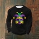 thumbnail image 4 of Camisetas Casuales de los Hombres de Moda Suelta Elástica Fitness Home Carnaval Impreso de Manga Larga con Cuello Redondo con Poliéster Suave, Top Transpirable, 4 of 5