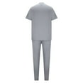 thumbnail image 5 of Miluxas Mens 2 Piece Sweatsuits Outfits Short Sleeve Pullover Loungewear & Joggers Sweatpants Summer Casual Track Suits Set Gray XL(XL), 5 of 8