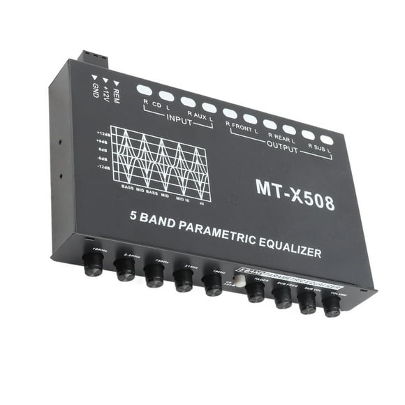Ecualizador Estéreo De Automóvil, Transmisión Estable Anti Impacto Superior De Sonido Superior 5 Bandas EQ Amplificador De Automóvil Para Vehículo