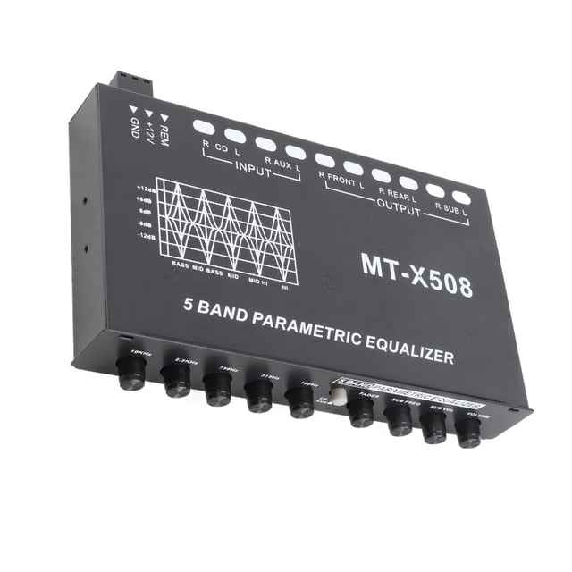 Ecualizador Estéreo De Automóvil, Transmisión Estable Anti Impacto Superior De Sonido Superior 5 Bandas EQ Amplificador De Automóvil Para Vehículo
