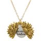 thumbnail image 5 of Collar de Medallón de Flor de terre de Mujer Grabado Salvador Collar de apertura de girasol dorado, 5 of 10