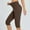 Coffee, variant on Pntutb Best Womens Knee Length Leggings Yoga Workout Exercise Capris For Summer With Pockets