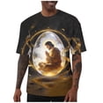 thumbnail image 2 of Gamivast Men's Graphic T-Shirts Regular Fit Breathable Crew Neck Vintage T Shirts Short Sleeve Summer Shirts Religious Holiday Clothing, 2 of 6