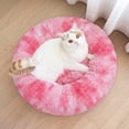 thumbnail image 6 of Exclusivo Mezcla Calming Donut Pet Bed for Medium Dogs 24", Anti-Anxiety Plush Cozy Warming Dog Bed, Gradient Pink, 6 of 7