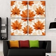 thumbnail image 5 of OWNSERIES Maple leaves Pattern Pattern 4PC Frameless Canvas Wall Art Paintings for Living Room Canvas Print Wall Artworks Bedroom Decoration, 5 of 5