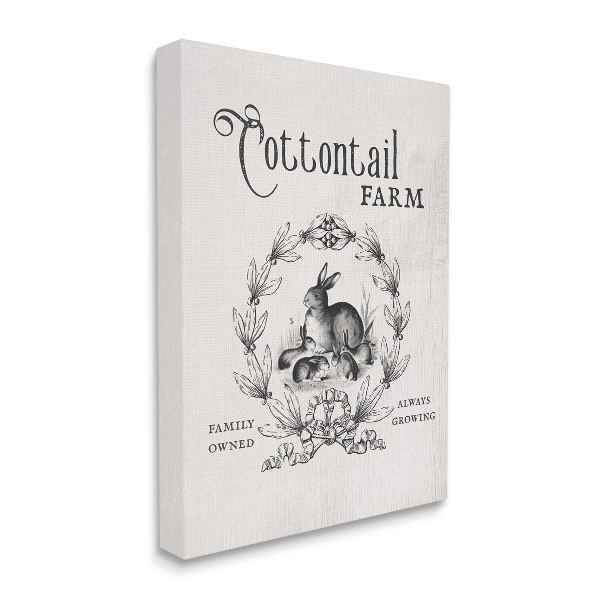 Cottontail Farm Vintage Advertisement Rabbit Family Country Illustration Canvas Art, 30 x 40, By Lil' Rue