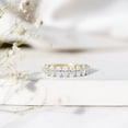 thumbnail image 4 of Rosec Jewels Certified Moissanite Half Eternity Ring for Women - D-VS1 Grade - Oval Eternity Ring for Anniversary - Ready to Gift, 10K Yellow Gold, US 5.50, 4 of 8