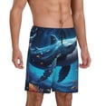 thumbnail image 2 of Sikiie Colorful Ocean Whale Mens Pajama Shorts, Lightweight Lounge Pant with Pockets Soft Sleep Pj Shorts for Men3X-Large, 2 of 6
