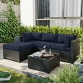 thumbnail image 5 of Snubbull 9 Pcs Outdoor Patio Cushion Covers with 4 Size, Waterproof & Zippered, Navy, 5 of 7