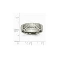 thumbnail image 2 of Mens Titanium Criss Cross 6mm Brushed and Polished Wedding Band Ring for Men, 2 of 6