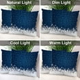 thumbnail image 5 of Christmas Snowflake Throw Pillow Covers,Blue Space Winter Holiday Sparkle Decorative Pillow Covers Digital Printing Blended Fabric for Couch Sofa Bed Invisible Zipper 16X16 in, 5 of 6
