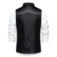 thumbnail image 5 of hopeusnice Men's Vests Waistcoat Button Chain V-Neck Formal Business Slim Fit Suit Vest Black L, 5 of 9