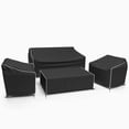 thumbnail image 1 of Gasadar Ensemble de Housses pour Meubles de Patio, Housse de Mobilier d'Extérieur Imperméable 4 Pcs pour Table Basse, Chaise et Causeuse d'Extérieur, Robuste 600, 1 of 7