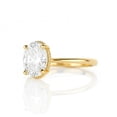 thumbnail image 2 of Jewelerix Classic Engagement Ring 10K Yellow Gold Vermeil Oval Cut Ring Solitaire Moissanite Ring, Anniversary Gift for Women, 2 of 5