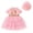 Pink, variant on IBTOM CASTLE Baby 1st Birthday Outfit Girls Jungle Animal Giraffe Birthday Dress Tiered Tulle Hat Newborn Cake Smash Photo Shoot Pink