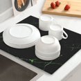 thumbnail image 6 of Uemuo Black Marble Pattern Dish Drying Mat,16*18 inch Absorbent Dish Drainer Kitchen Counter,Large Size Dish Drying Pad for Countertops,Sinks,Draining Racks, 6 of 6