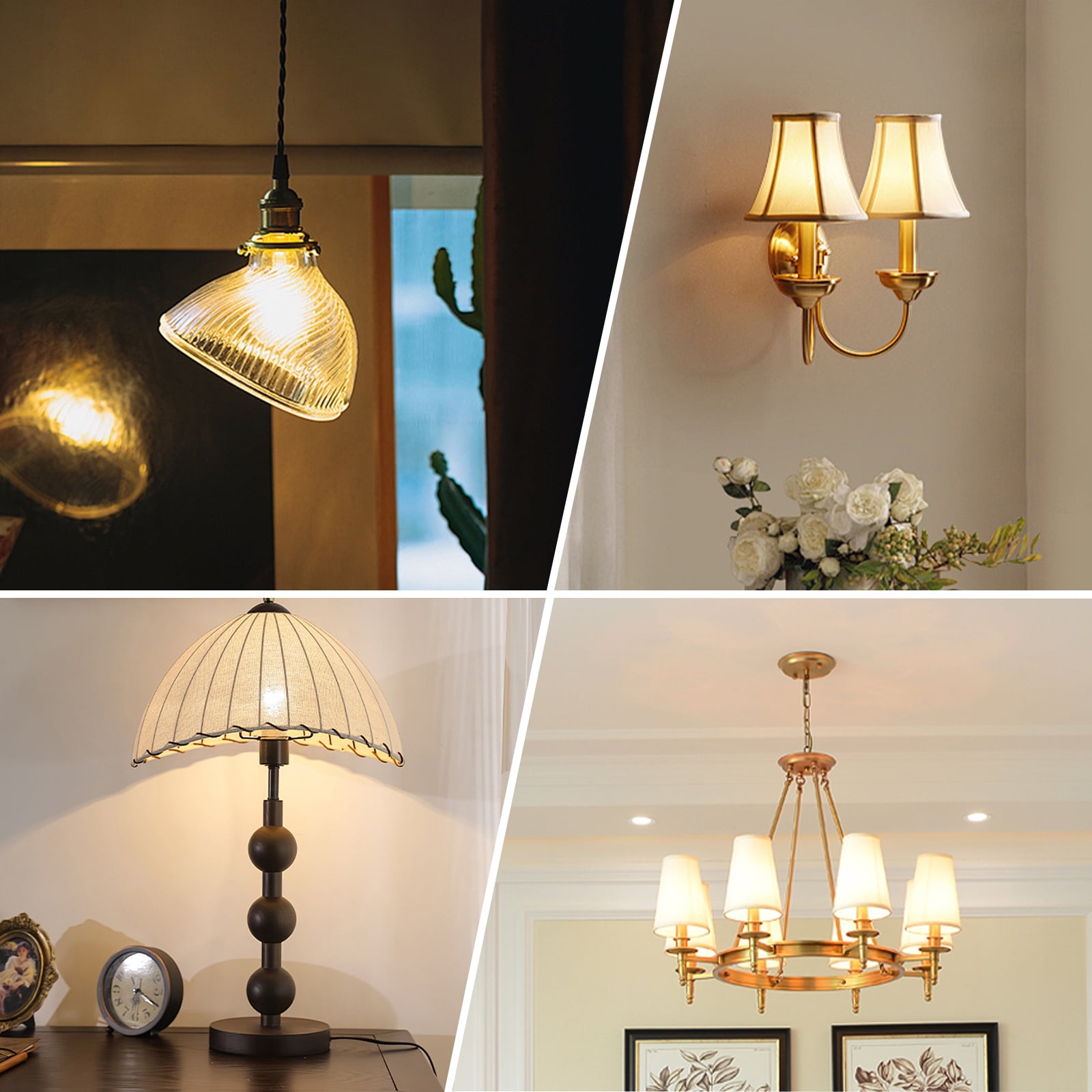 DAYBETTER A19 Vintage LED Edison Bulbs,NO-Dimmable Light Bulbs 60W Equivalent,5000K White, 8W E26 Standard Base, 800Lumens, CRI80+, Clear Glass Filament Bulb for Home, Farmhouse,24 pack
