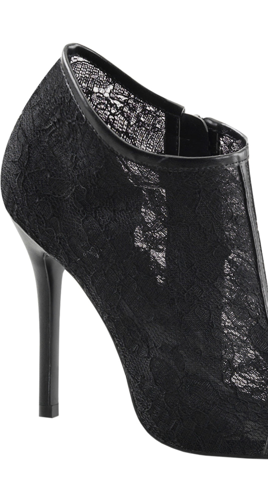 black lace bootie