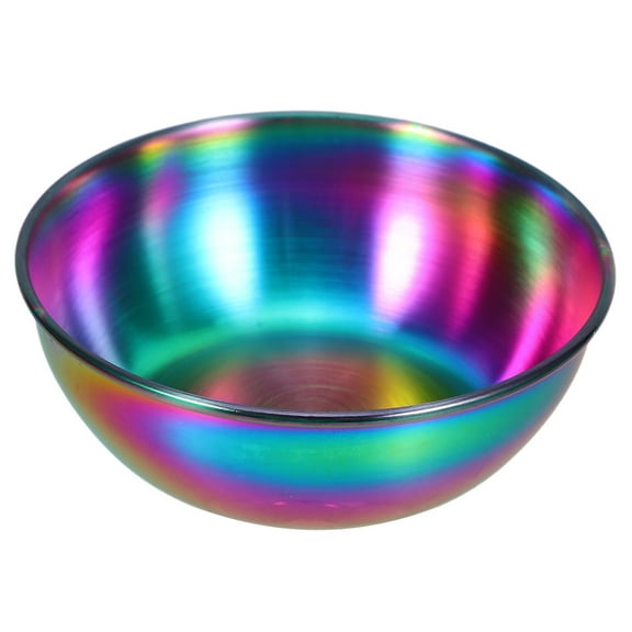 HEMOTON Stainless Steel Sauce Dishes Plates Small Salad Dessert Serving Cup Reusable Camping Bowl Feeding Bowl Kitchen Dinner Dish for Home Party