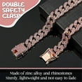 thumbnail image 3 of UOSIA Dog Chain Collar Diamond Link Puppy Collar,Rose Gold, Pink,10 Inch, 3 of 6