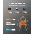 thumbnail image 2 of Venustas Men's Fleece Heated Jacket with Battery Pack 7.4V, Soft Lightweight Heated Coat for Outdoor (Gray,S), 2 of 6