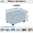 thumbnail image 3 of Waterproof Ottoman Cover Rectangle, Stretch Velvet Soft Ottoman Slipcovers Fit Folding Storage Stool with Elastic Bottom-White-Medium, 3 of 7