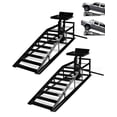 thumbnail image 1 of 2 Pack Heavy Duty 5 Ton Hydraulic Car Ramps with Adjustable 9.3-14 Inch Height, Low Profile Service Ramps for Trucks, SUVs, Trailers, Oil Changes,11,060 lbs Capacity, 1 of 6