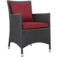 thumbnail image 3 of Modway Convene 9 Piece Outdoor Patio Dining Set in Espresso Red, 3 of 7