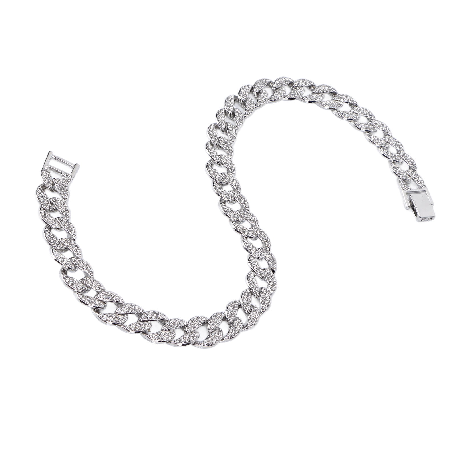 ESTINK Miami Cuban Necklace,Mens Cuban Necklace 16 Inch Diamond Jewelry