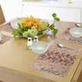 thumbnail image 4 of Ambesonne Floral Place Mats Set of 4, Vibrant Boho Flowers, Standard Size, Peach and Coral, 4 of 6