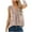 Beige, variant on Aoochasliy Womens Blouses Short Sleeve T-shirt Tunic Shirts Loose Casual Sleeveless V-Neck Solid Casual