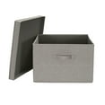 Household Essentials Extra Large Fabric Storage Bin with Lid, Set of 2