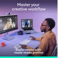 thumbnail image 4 of Logitech MX Creative Console, Programmable Keypad With 9 Customizable LCD Keys and Control Dial for Graphic Design, Video Editing, Photography, use with Adobe, Zoom, Spotify and more, Off-white, 4 of 16