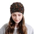 thumbnail image 2 of Xecao Floral Print Beanie Knitted Hat for Men Women, Winter Fashion Knit Cuffed Caps Unisex, 2 of 7