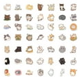 thumbnail image 1 of Flmtop 60Pcs Cat Sticker Cartoon Pattern Waterproof Adorable Decorative Water Bottle Laptop Skateboard Cat Sticker Reward Gift, 1 of 11