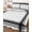 White, Black, Charcoal, Slate, variant on Full Size Quilt Bedding Set, Black Gray Grid Reversible Summer Quilt 3 Pieces, Modern Minimalist Striped Pattern Lightweight Bedspreads Coverlets with 2 Pillow Shams for All Seasons
